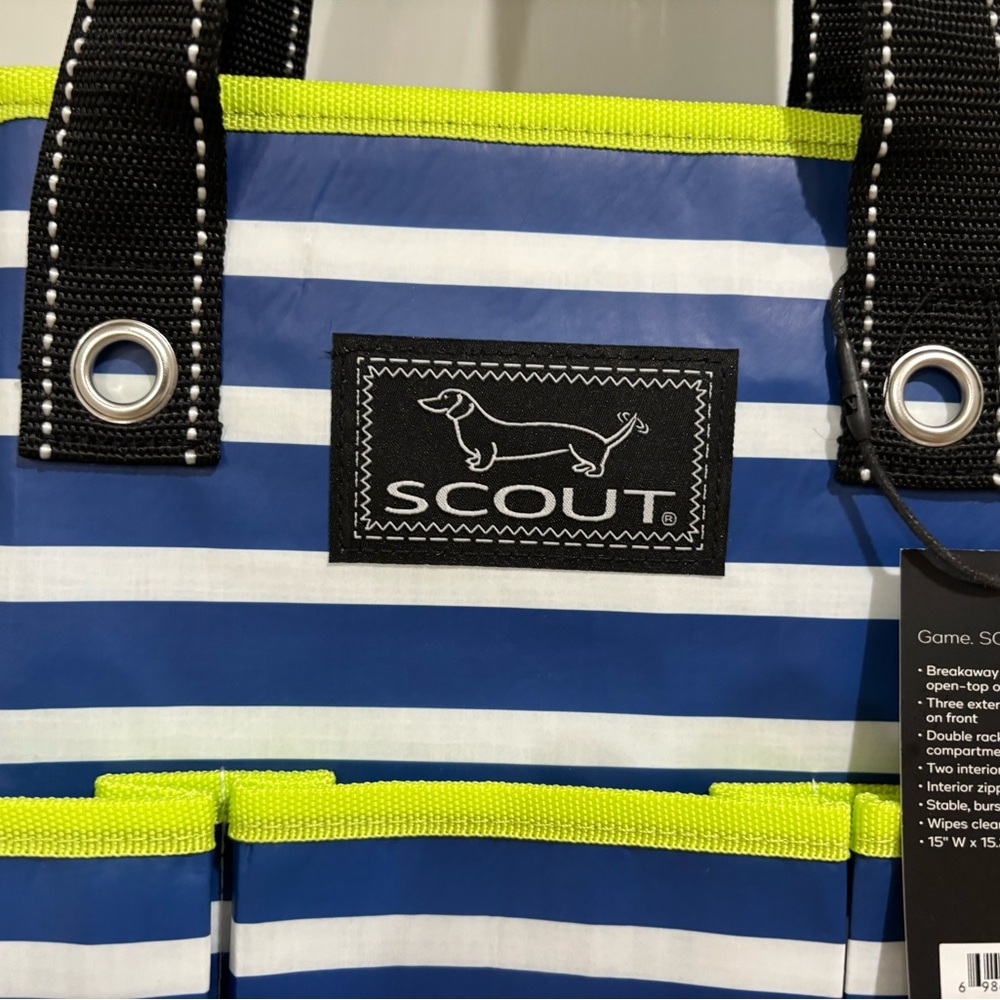 Scout Blue and Yellow Striped Tennis tote new with tags - Picture 4 of 6